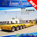 AOTONG 80ton long vehicle 4 axles removable gooseneck lowboy semi trailer for sale